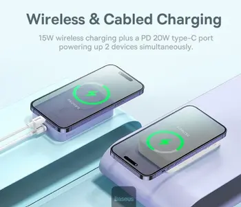 סוללת גיבוי Baseus MagSafe | קיבולת 20000mAh | הספק 20W