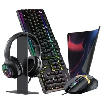 סט גיימינג ONIKUMA TZ5006 | ערכת גיימינג 5 ב-1 | אוזניות, מקלדת, עכבר ופד