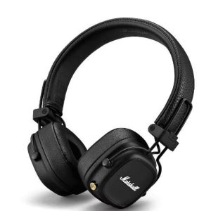 אוזניות | Marshall Major 4 | אלחוטיות בלוטות' | צבע שחור יוקרתי