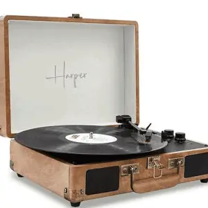 פטיפון HARPER BT HRT-10 | צבע חום | חיבור Bluetooth מובנה