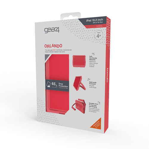 כיסוי ל IPAD 10.2 לילדים דגם ORLANDO KIDS ורוד מבית GEAR 4 1 כיסוי ל IPAD 10.2 לילדים דגם ORLANDO KIDS ורוד מבית GEAR 4