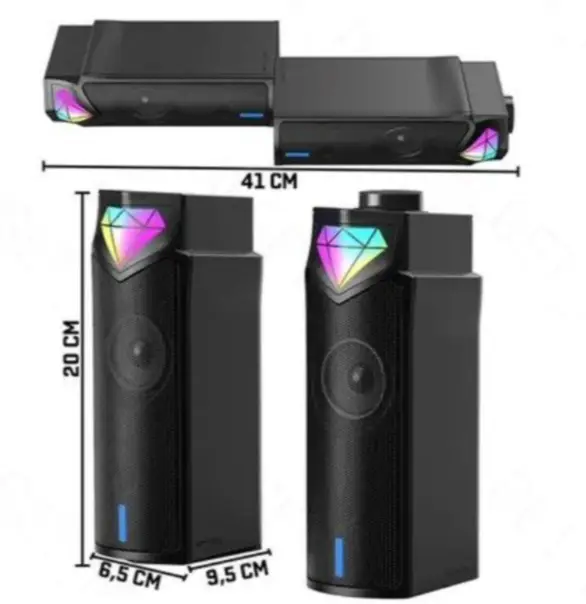רמקולים ONIKUMA L1 למחשב עם תאורת RGB במבט תקריב