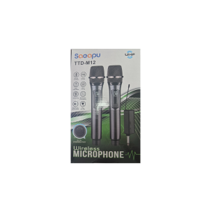 זוג מיקרופונים אלחוטיים Saeapu TTD-M12 בתדר UHF עם מקלט USB