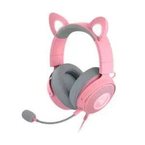 אוזניות גיימינג ורודות RAZER KRAKEN KITTY V2