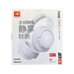 אוזניות JBL Tune 770NC אלחוטיות בצבע לבן עם ANC וסוללה עד 70 שעות