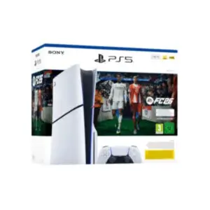 קונסולת סוני פלייסטיישן 5 סלים 1TB עם כונן דיסקים וקוד FC 26