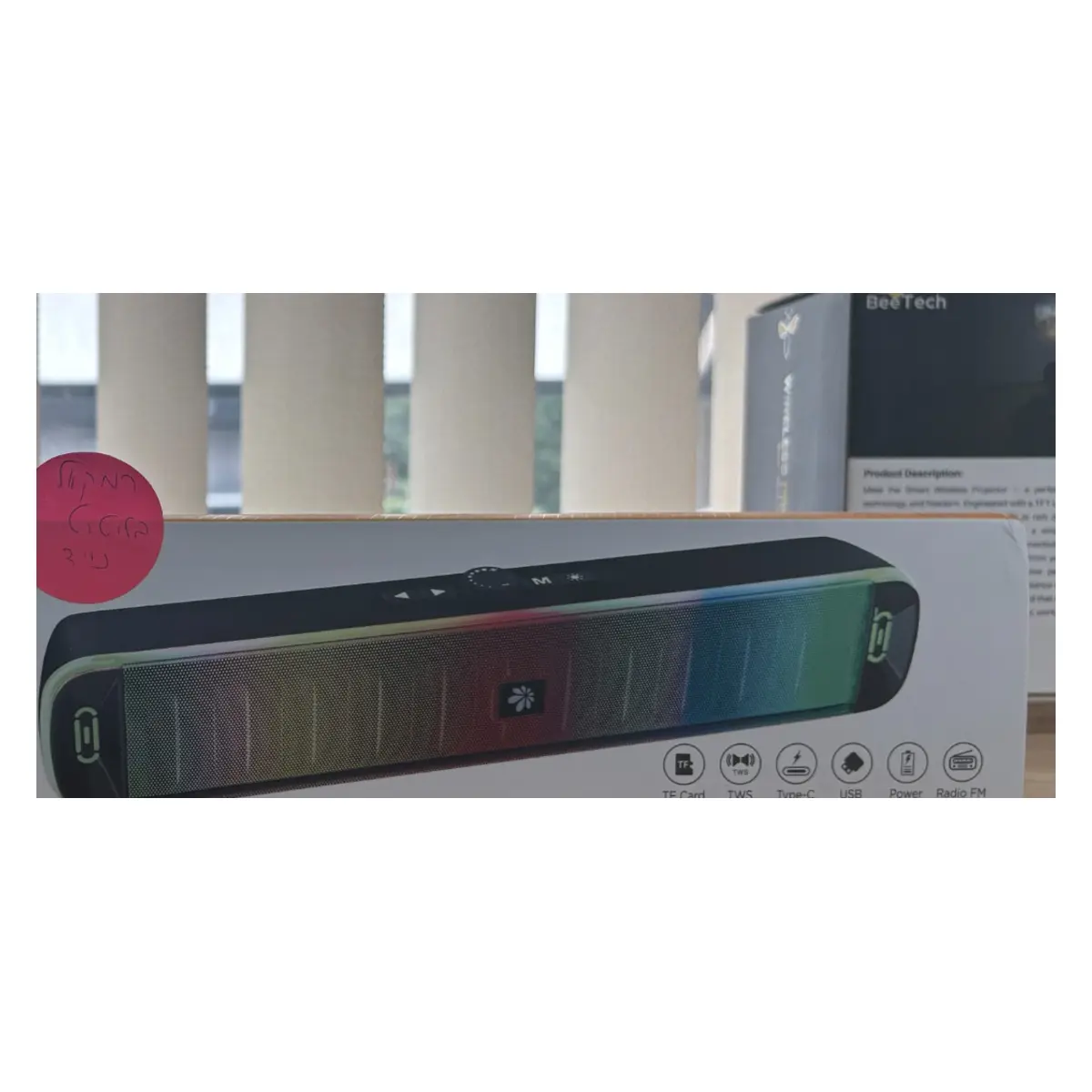 miracase-mbts480-box-product רמקול MIRACASE MBTS480 על גבי אריזת המוצר