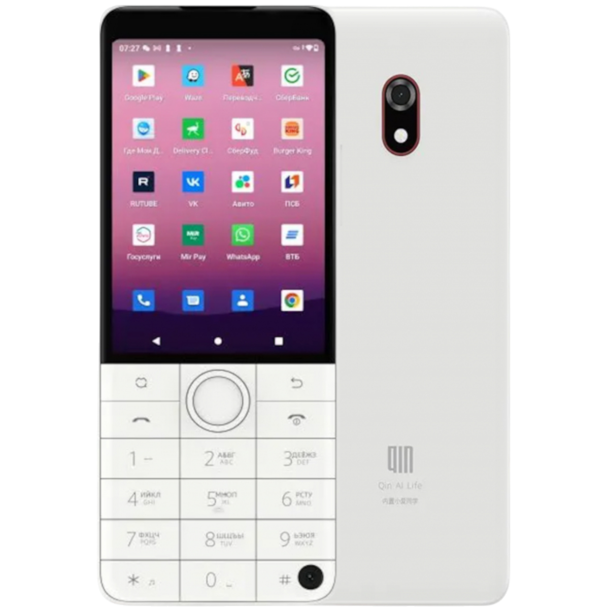 טלפון כשר חצי טאצ' Duoqin F22 Pro 4G 64GB 4GB RAM 3 Duoqin F22 PRO לבן 64GB 4GB RAM – חזית וגב