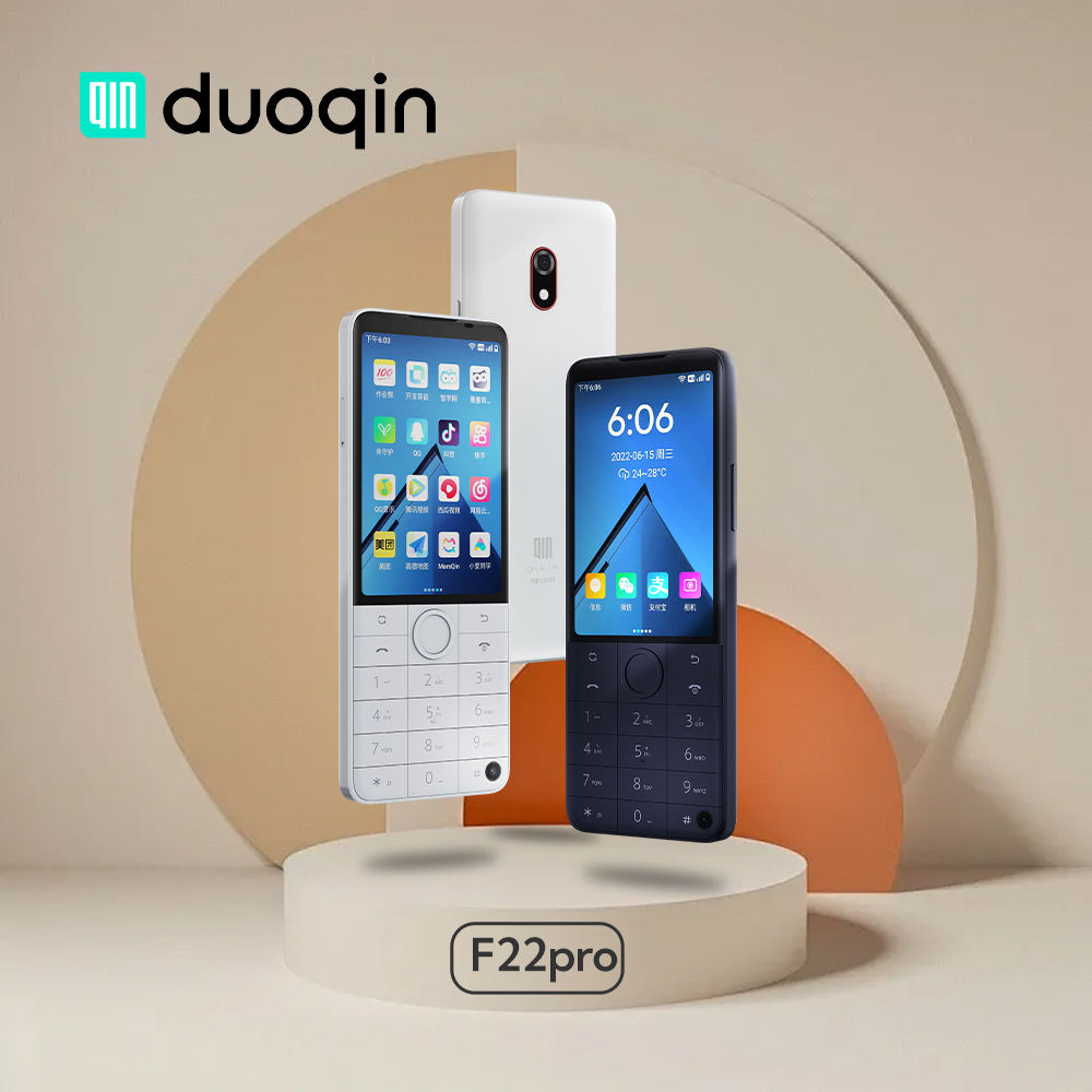 Duoqin F22 PRO שחור ולבן תצוגה Duoqin F22 PRO שחור ולבן – מסך טאצ' ומקלדת