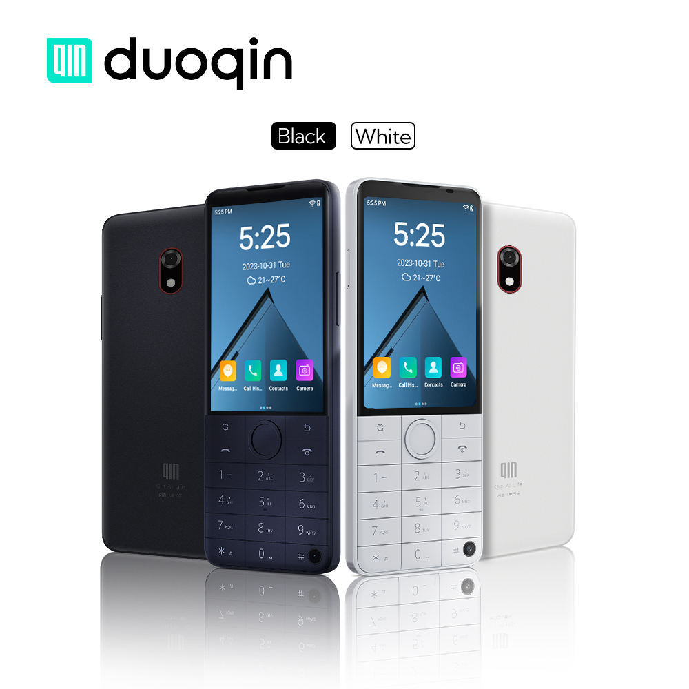 טלפון כשר חצי טאצ' Duoqin F22 Pro 4G 64GB 4GB RAM 2 Duoqin F22 PRO שחור ולבן – טלפון חצי טאצ' 4G