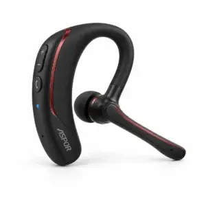 Aspor A602 Bluetooth אוזניית קשת שחורה לחיבור שני טלפונים