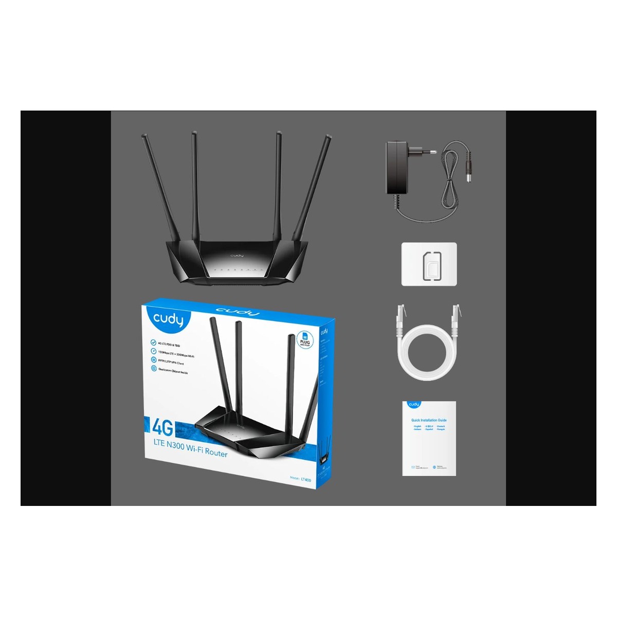 cudy-lt400-router-package-contents תכולת אריזה ראוטר Cudy LT400