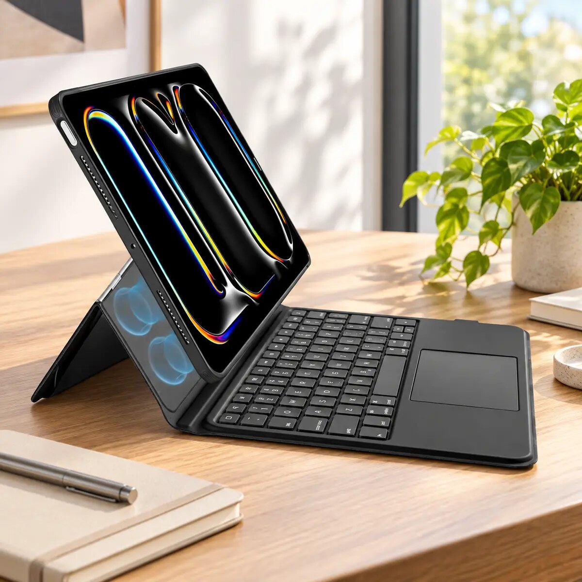 כיסוי מקלדת ESR Ascend ל-iPad Pro 13 בסביבת עבודה