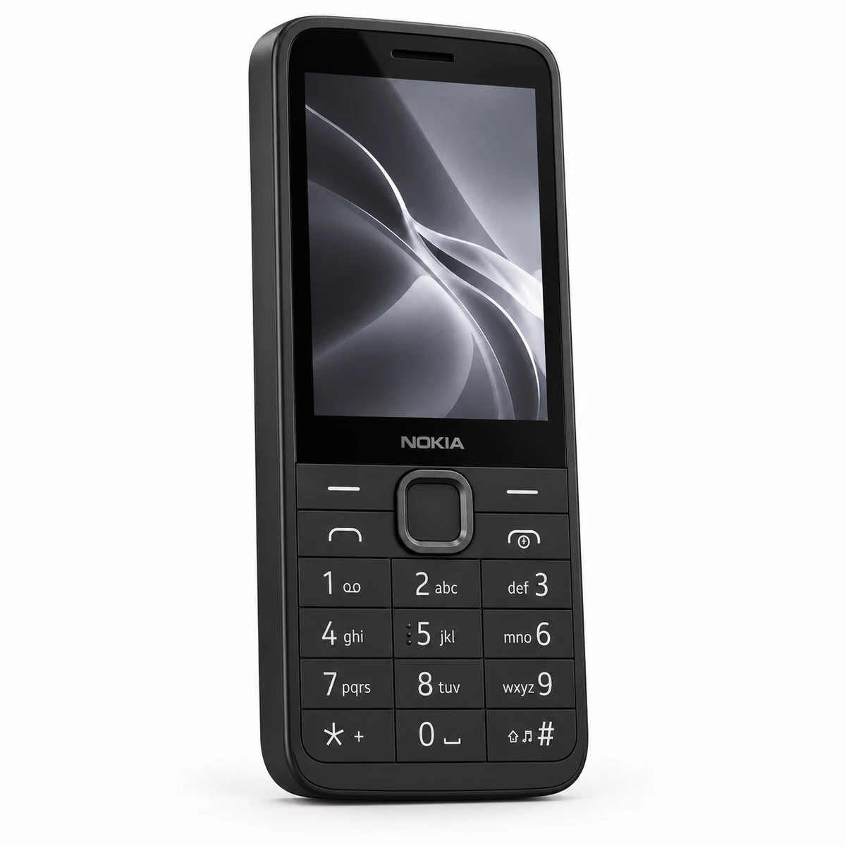 טלפון מקשים Nokia 235 4G שחור – מבט חזיתי, הדמיה