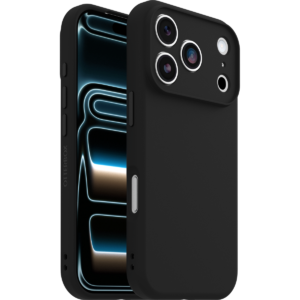 כיסוי OtterBox Figura iPhone 18 Pro שחור עם MagSafe – מבט קדמי