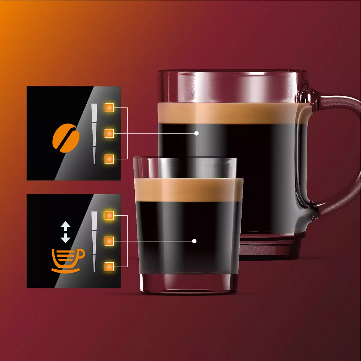 My Coffee Choice – התאמת עוצמת הקפה ב־Philips 800 בחירת עוצמה וכמות הקפה בתפריט My Coffee Choice של מכונת Philips EP0820/00