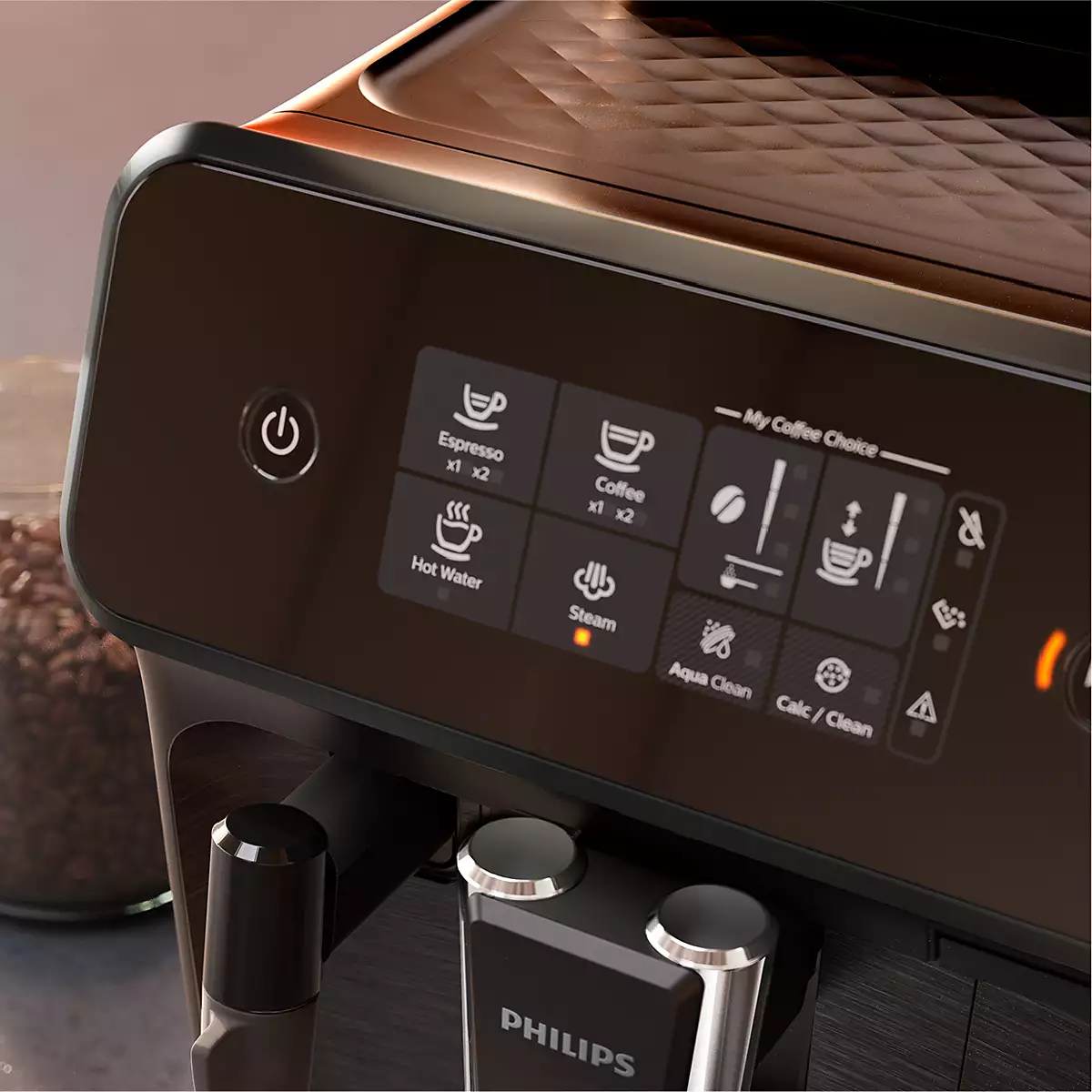 לוח מגע Philips 800 Series EP0820/00 לוח המגע של מכונת הקפה Philips EP0820/00 לבחירת אספרסו וקפה