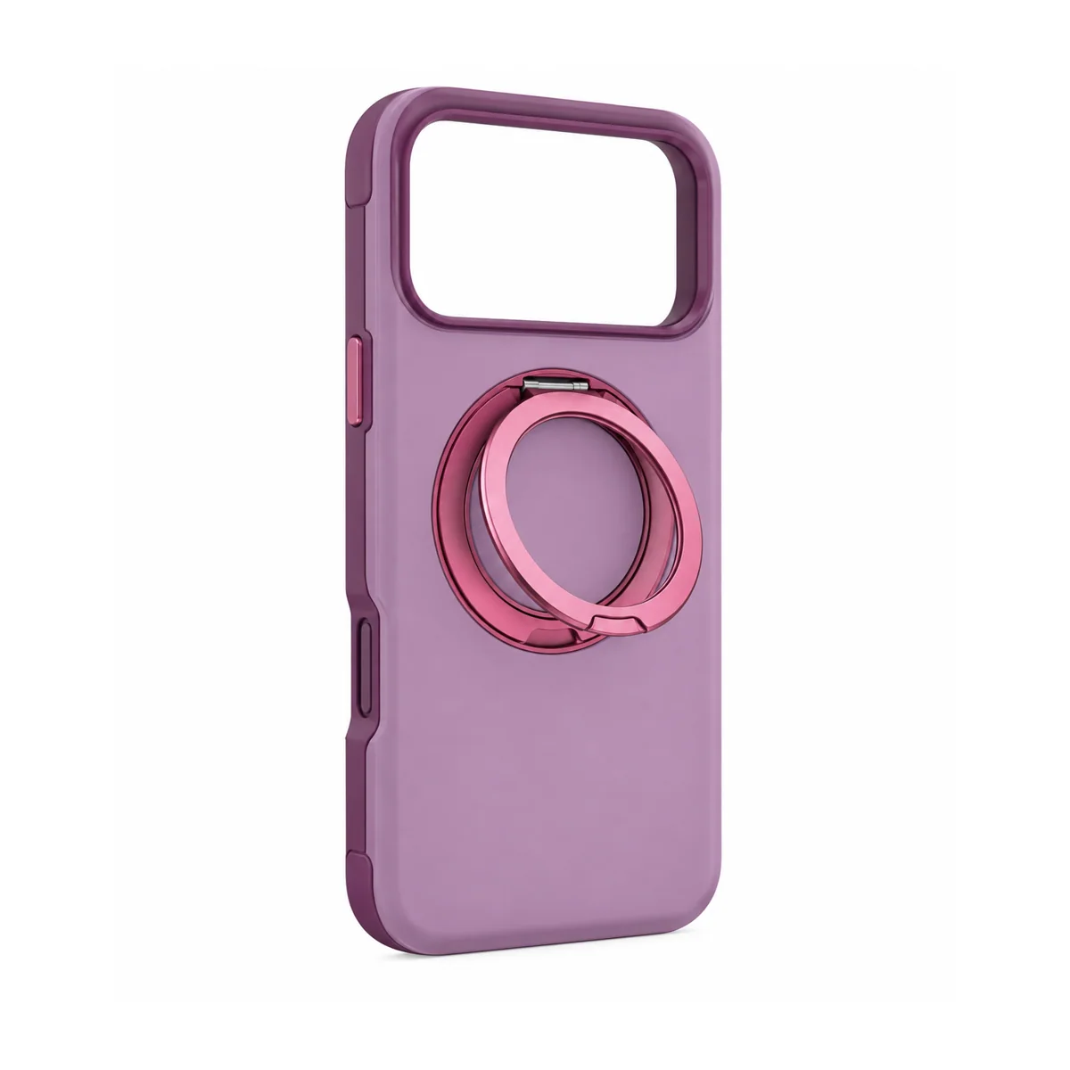 כיסוי PureGear DualTek 360 לאייפון 18 Pro Max עם MagSafe ומעמד מסתובב – סגול 1 כיסוי PureGear DualTek 360 סגול לאייפון 18 Pro Max – מבט אחורי בזווית על רקע לבן