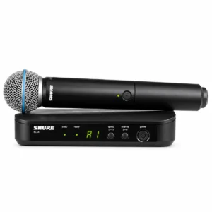 מערכת מיקרופון אלחוטי Shure BLX24E/B58-G18 עם מיקרופון Beta 58A ומקלט BLX4