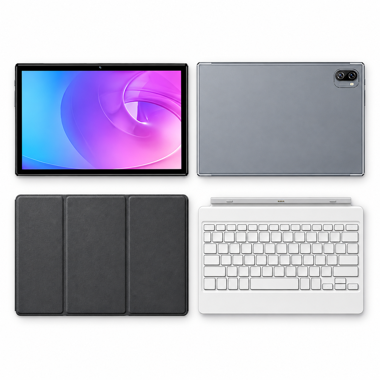 ערכת טאבלט SMART TAB TAB PRO14 במבט על ערכת SMART TAB TAB PRO14 עם טאבלט, מקלדת ונרתיק מעמד