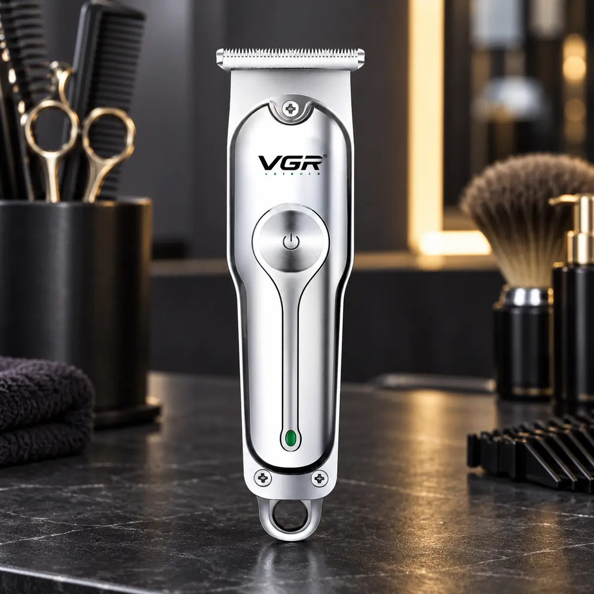 VGR V-071 – שימוש במספרה מכונת קונטור VGR V-071 בעמדת ספר מקצועית