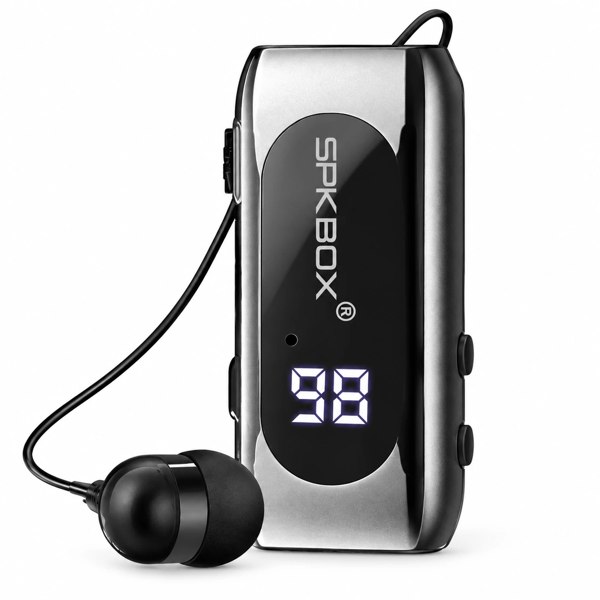אוזניית Bluetooth נשלפת SPK BOX S-55 במבט קדמי