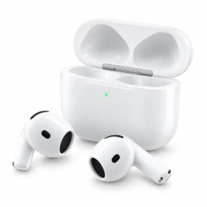 אוזניות Apple AirPods 4 לבנות עם מארז USB‑C פתוח – תמונה ראשית