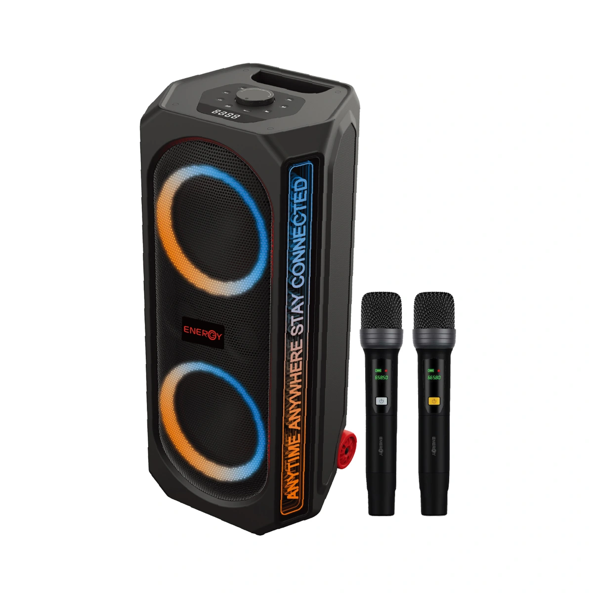 בידורית Legend CX780 שחורה עם זוג מיקרופונים אלחוטיים