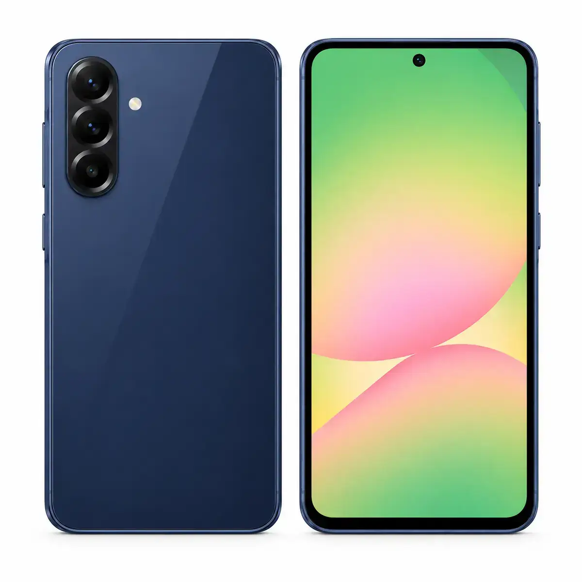 טלפון Samsung Galaxy A57 5G ‏12GB RAM ‏256GB בצבע Awesome Navy – מבט קדמי ואחורי