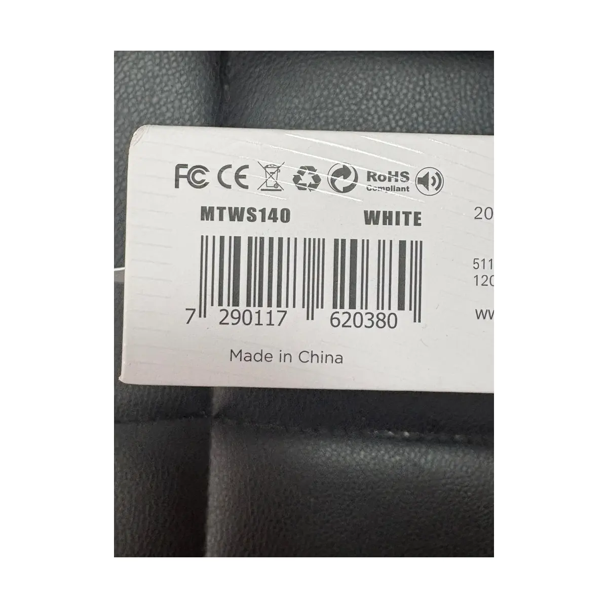 ברקוד Miracase MTWS140 ברקוד GTIN אוזניות Miracase MTWS140 לבן 7290117620380