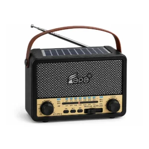 רדיו רטרו נייד FPE FP-376-S עם Bluetooth ופאנל סולארי